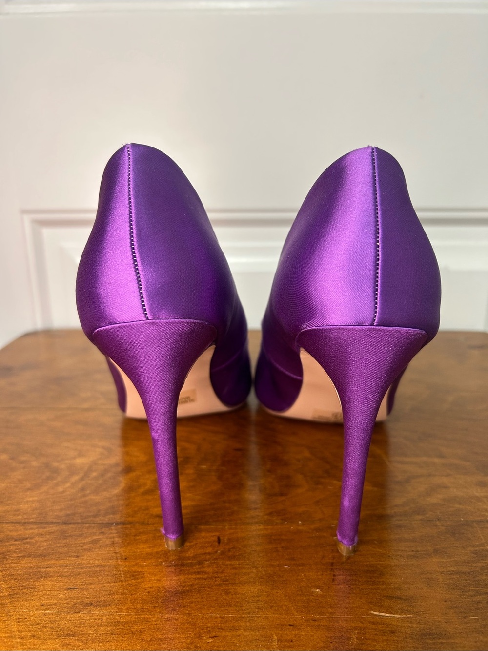 Chase + Chloe Purple Satin Pointed-Toe High Heels size 11 - Picture 2 of 4